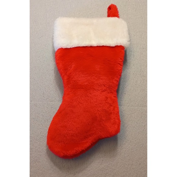 Vtg Rennoc Santa's Best Mouse Plush Christmas RED Stocking Mouse in Pocket 16" - Picture 2 of 4